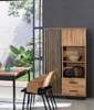 Highboard LAMIA Braun - Holzwerkstoff - 90 x 159 x 40 cm