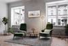 Bild gemalt Lisbon Skyline Silhouette Grau - Massivholz - Textil - 120 x 60 x 4 cm