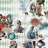 Papier Peint Alice Vert - Papier - 200 x 250 x 1 cm