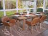 6er-Set Esszimmerstuhl HWC-A50 II Braun - Kunstleder - Holz teilmassiv