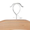 Lot de 4 cintres multifonction à pinces Noir - Marron - Argenté - Bois manufacturé - Métal - Matière plastique - 39 x 46 x 3 cm