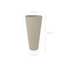 Vase Ricci Blanc - Pierre - 19 x 39 x 19 cm