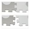 52 pièces Tapis puzzle avec bord motifs Gris - Blanc