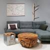 Porte manteau mural à fixer en bois Marron - En partie en bois massif - 25 x 100 x 25 cm