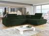 Ecksofa Torezio Cord Grün - Ecke davorstehend rechts