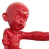 Statue bébé résine rouge H49 cm - JACK Rouge - Porcelaine - 49 x 49 x 24 cm