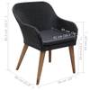 Gartenstuhl Schwarz - Polyrattan - 56 x 82 x 60 cm