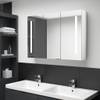 Badezimmerschrank 3007473 Glas Weiß - 89 x 62 x 14 cm