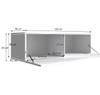 TV-Schrank Luke H1 mit Füße 2cm Weiß - Höhe: 32 cm