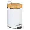 Poubelle de salle de bain 3 l Marron - Blanc
