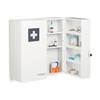 Armoire à pharmacie verrouillable Gris - Blanc - Métal - 53 x 53 x 22 cm