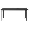 Table de jardin Noir - Métal - 190 x 74 x 190 cm