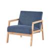 Fauteuil BONIFACIO en tissu bleu Bleu - Textile - 74 x 77 x 69 cm