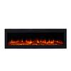 Elekrokamin Meran B130 cm El Fuego Schwarz - Glas - Metall - 130 x 46 x 12 cm