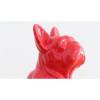 Statue chien boston terrier H22cm - HARU Rouge - Porcelaine - 19 x 22 x 12 cm
