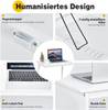 Beistelltisch Laptoptisch C-förmig Weiß - Bambus - 40 x 70 x 60 cm