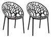 2x Gartenstuhl Hope, stapelbar Schwarz