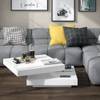 Couchtisch „Elias“ Weiß 360° drehbar Weiß - Holz teilmassiv - 70 x 34 x 70 cm