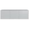 Garten-Hochbeet Silber - Metall - 80 x 77 x 240 cm