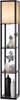 Standleuchte Regal Stehlampe Schwarz - Holzwerkstoff - 26 x 160 x 26 cm