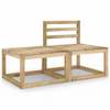 Ensemble de salon de jardin Vert - Bois massif - Bois/Imitation - 60 x 37 x 60 cm