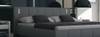 Polsterbett Luna 180x200 cm mit LED Grau