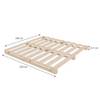 Lit palette 200 x 200 cm nature Marron - En partie en bois massif - 200 x 13 x 200 cm