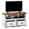 Meuble TV CAMPO Marron - Bois massif - 99 x 55 x 44 cm