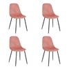 Chaise rembourrée Corby (Lot de 4) Rose foncé