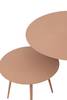 Set de trois tables gigognes vieux Rose foncé - Métal - 56 x 45 x 56 cm
