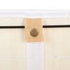 4x Paniers de rangement en bambou motifs Noir - Blanc crème - Blanc