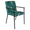 2 chaises tissu motif feuilles Vert