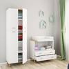 Holz Mehrzweckschrank Schrank Landos Braun - Weiß - Holzwerkstoff - 60 x 184 x 39 cm