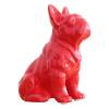 Statue chien boston terrier H22cm - HARU Rouge - Porcelaine - 19 x 22 x 12 cm