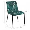 Lot 2 chaises tissu motif vert feuilles Vert