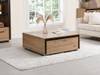 Table basse NALAMANE Beige - Bois manufacturé - 90 x 38 x 90 cm