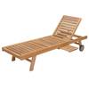 SALENTO - BAIN DE SOLEIL PLIANT EN TECK En partie en bois massif - 65 x 35 x 200 cm