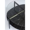Table basse Noblesse 97x91cm Verre / Métal - Noir