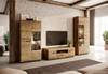 Meuble de télévision ELEN RTV138 Marron - Bois manufacturé - Matière plastique - 138 x 44 x 54 cm