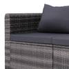 Garten-Sofa-Set Grau - Polyrattan - 60 x 63 x 100 cm