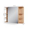 Armoire de toilette Fynn goldkraft Marron - En partie en bois massif - 80 x 64 x 21 cm