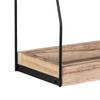 Étagère Artur à 2 niveaux Marron - Bois massif - 34 x 33 x 15 cm