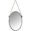 Miroir avec corde Matelot Ovale Métal - 35 x 50 x 3 cm