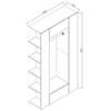 Garderobe Mats Weiß - Holzwerkstoff - 106 x 191 x 21 cm