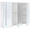 Badezimmerschrank 3007473 Glas Weiß - 89 x 62 x 14 cm
