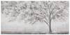 Tableau peint à la main Way back home Gris - Blanc - Bois massif - Textile - 140 x 70 x 4 cm