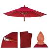 Toile de rechange parasol  HWC-C57 Ø4m Bordeaux