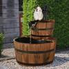 Brunnen Holz Gartenbrunnen Braun - Holzwerkstoff - 45 x 61 x 45 cm