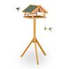 Mangeoire à oiseaux avec support Marron - Vert - Bois manufacturé - Matière plastique - 62 x 120 x 55 cm