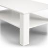 Table basse blanc Blanc - En partie en bois massif - 100 x 42 x 60 cm